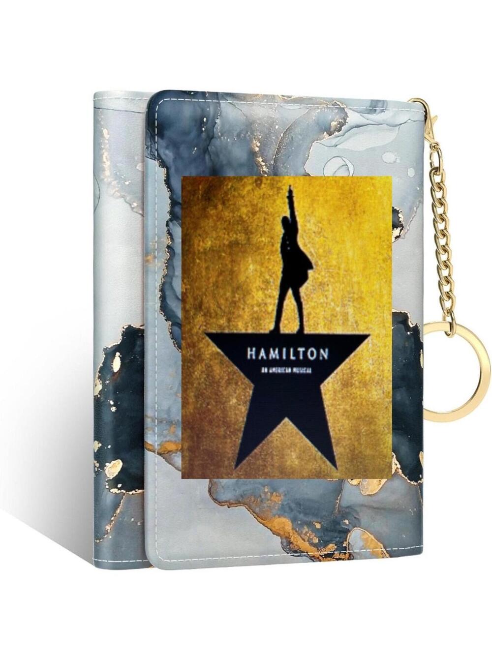 Marble Pattern RFID Blocking Wallet with Keychain